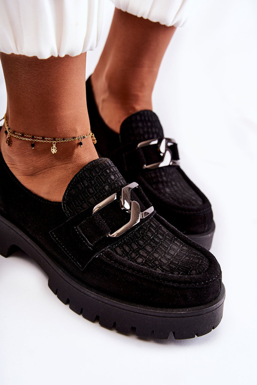 Модні замшеві лофери Light Black Rayhan