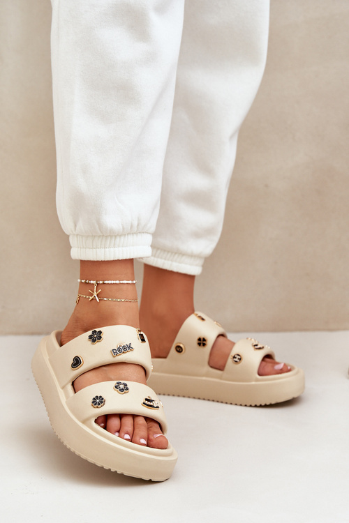 Жіночі Пінні Сандалі З Декораціями Бежеві Ravanala