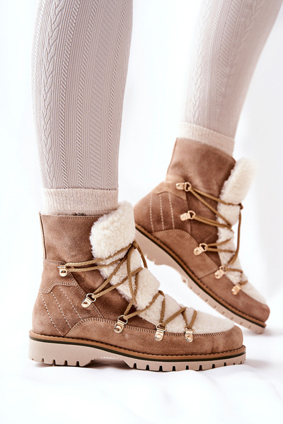Утеплені чоботи Trapper Beige Jiliana