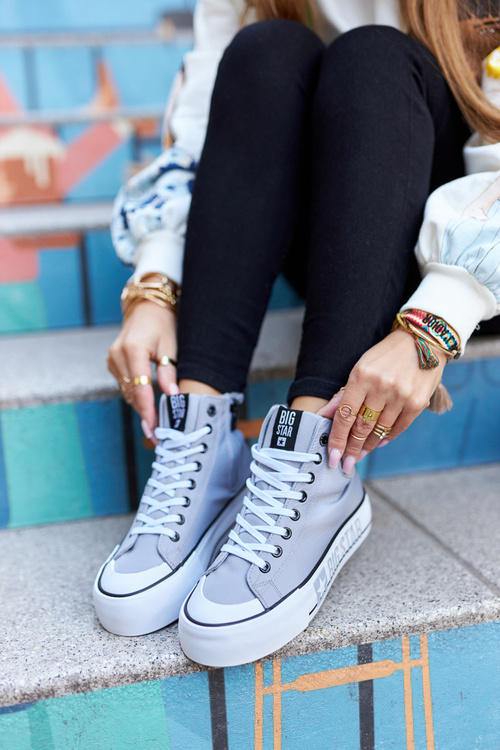 Високі кросівки на платформі Big Star II274016 Сірі