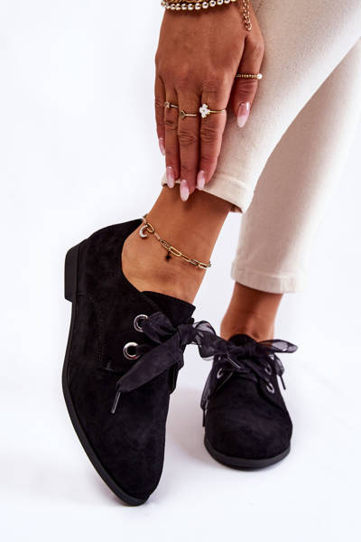 Жіночі замшеві туфлі La.Fi 210014B-SU Чорні