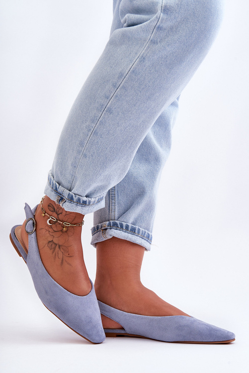 Жіночі замшеві балетки Blue Kenra