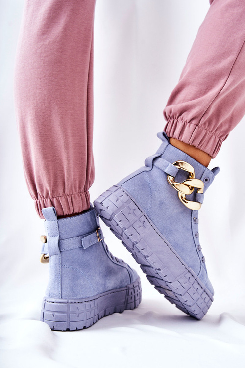 Високі кросівки на платформі Blue Evenia