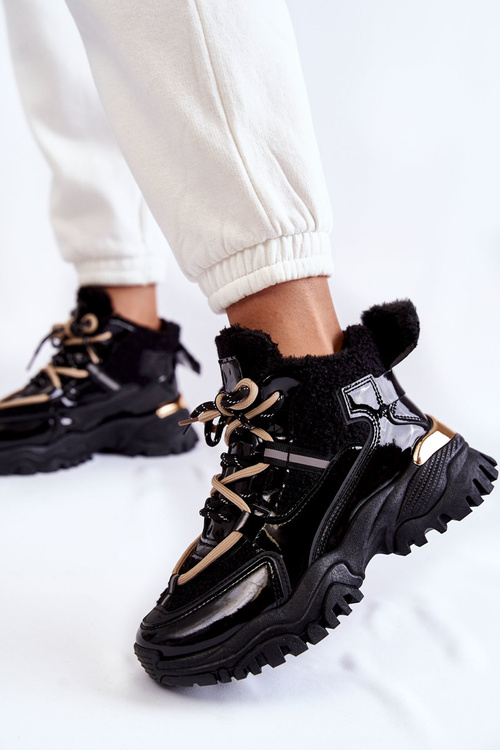 Жіночі утеплені спортивні черевики Edora чорного кольору