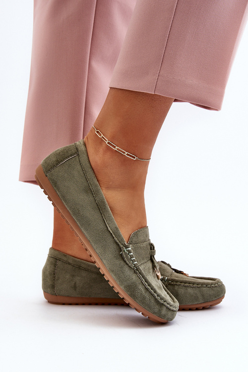 Жіночі замшеві класичні мокасини Green Ontala