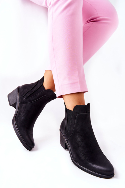 Чоботи на каблуці Sergio Leone BT620 Чорні