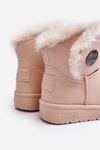 Дитячі снігові черевики з хутром, бежеві, велика зірка MM374084