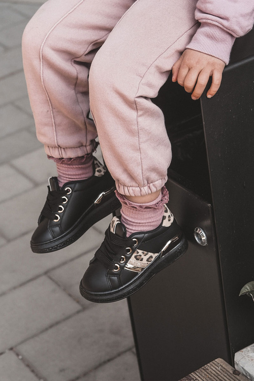Шкіряне спортивне взуття Leopard Black Trixie