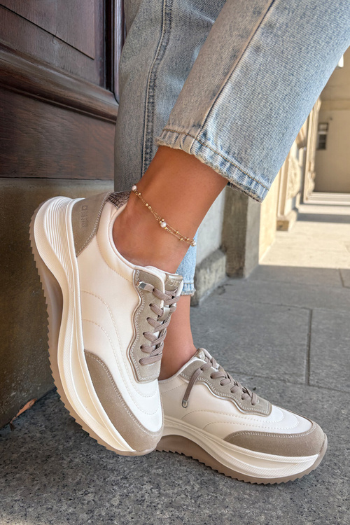 Жіночі Замшеві Кросівки На Платформі Big Star RR274A344 HI-POLY SYSTEM Бежеві