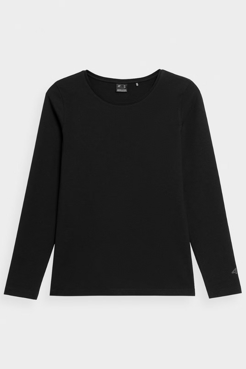 Гладка футболка з довгим рукавом 4F біла 4FWMM00TLONF376-10S