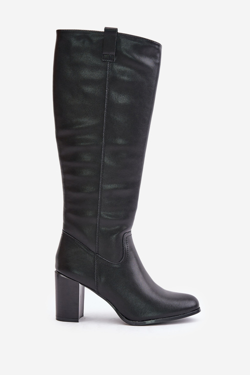 Шкіряні утеплені підбори чорні Sergio Leone KZ230-S