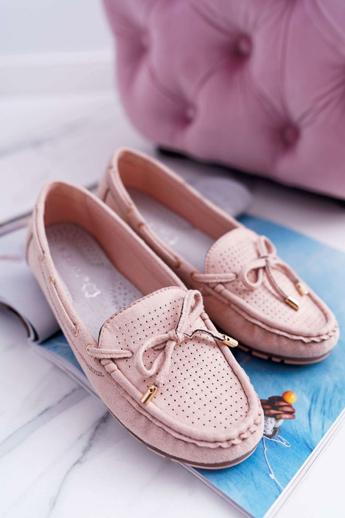 Жіночі замшеві мокасини бежеві Grella