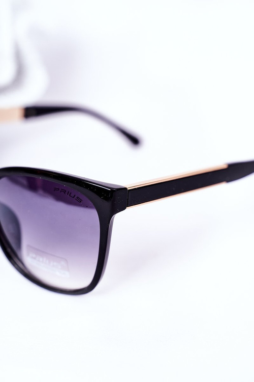 Жіночі сонцезахисні окуляри чорного кольору з сірим омбре