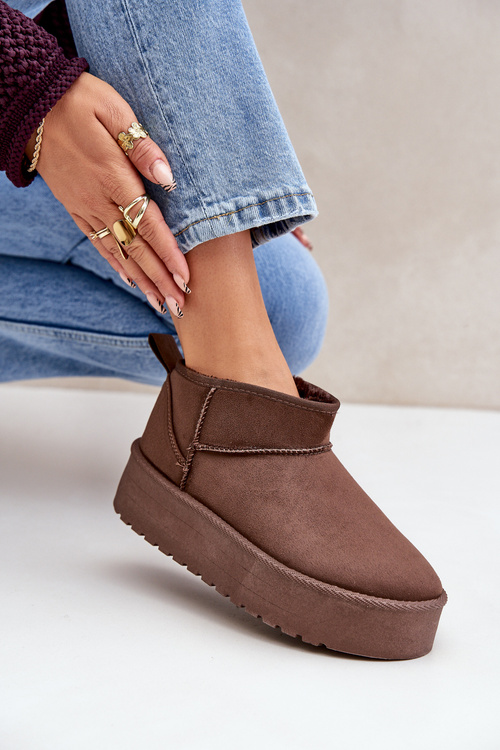 Низькі Снігоступи На Платформі Коричневі Кофеді