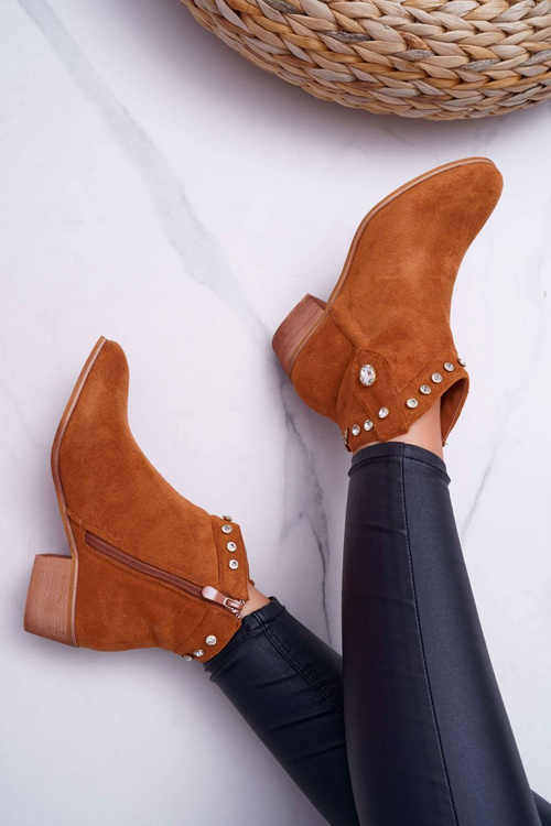 Жіночі ковбойські чоботи на плоскій підошві з цирконієм Camel Patti