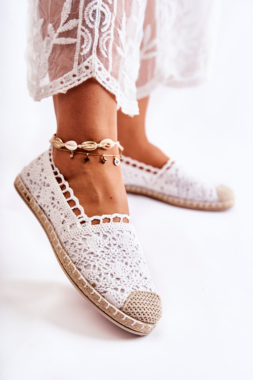 Жіночі ажурні еспадрільї білі Letisa