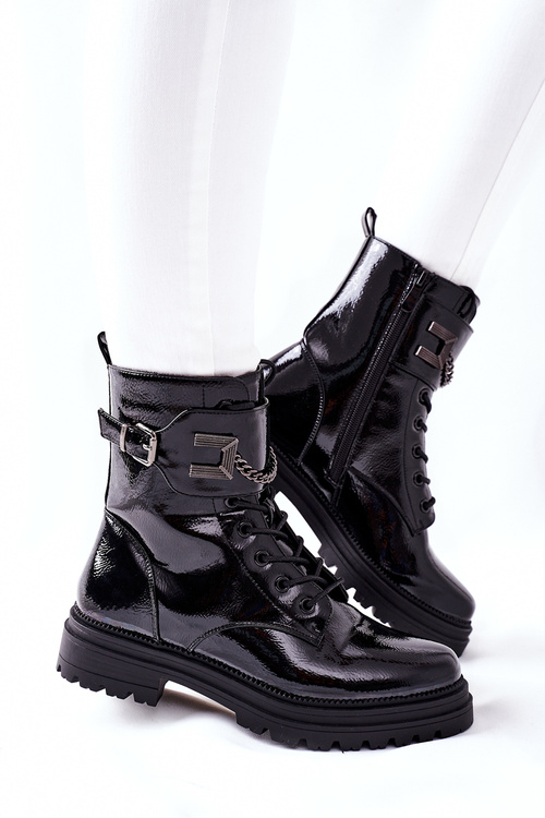 Жіночі утеплені робочі черевики чорні Vanquish