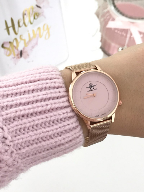Жіночий годинник Michael John Scepter Pink Dial