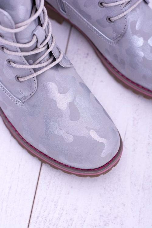 Дитячі молодіжні утеплені сірі черевики Trapper MoroStyle