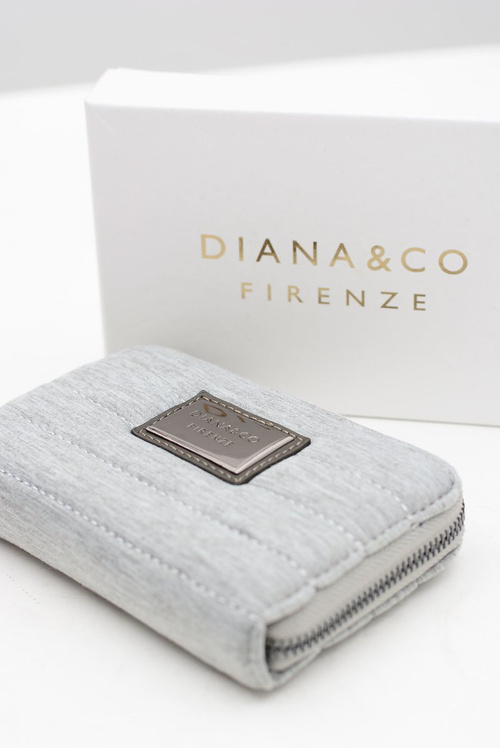 Маленький сірий жіночий гаманець DIANA&CO