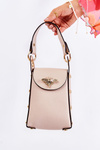 Маленька жіноча сумочка з орнаментом Ellies бежева