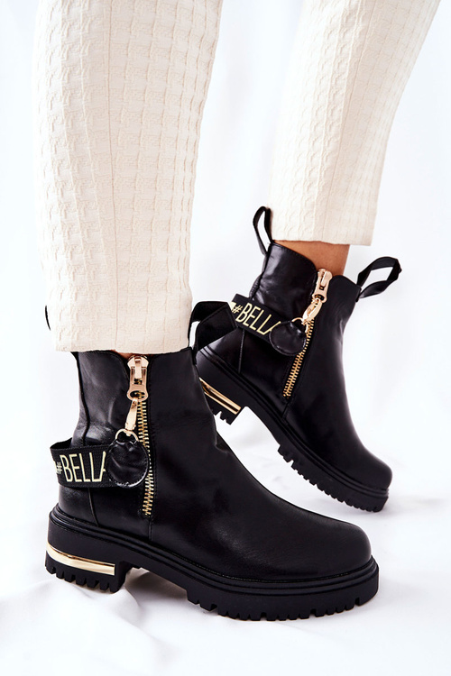 Класичні черевики з ремінцем Чорні Лорі