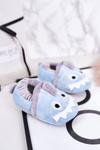 Дитячі утеплені велюрові домашні тапочки Blue Monster