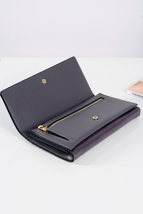 Великий жіночий модний фіолетовий гаманець