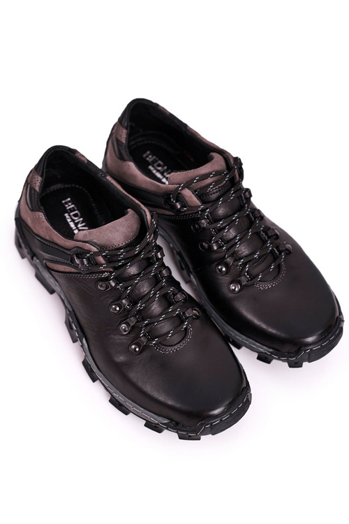 Чоловічі шкіряні трекінгові напівчеревики BEDNAREK чорні