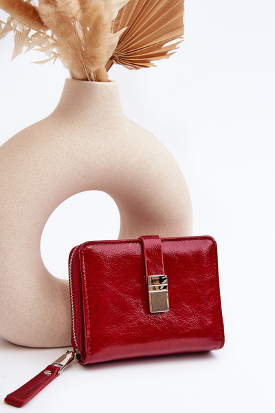 Гаманець жіночий лакований з еко шкіри Червона Zalirna