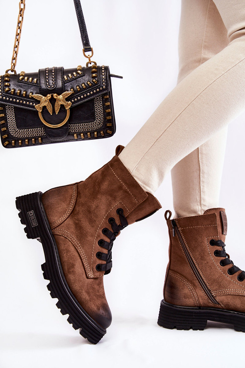 Жіночі замшеві чоботи Big Star KK274504 Коричневі