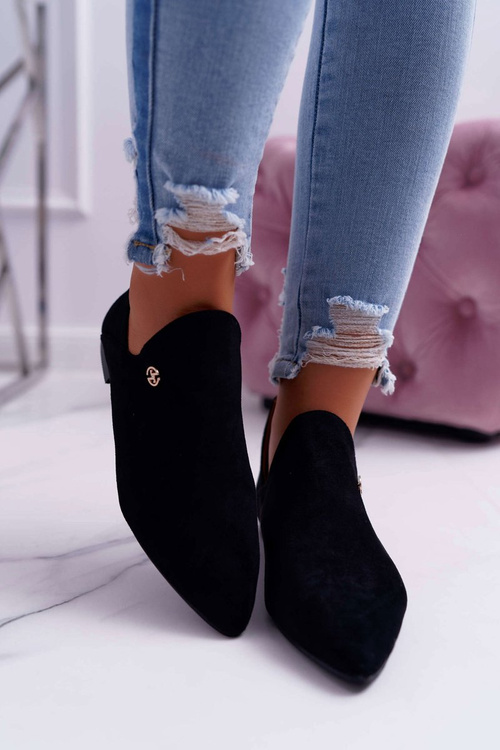 Чорні черевики Lu Boo з вирізом