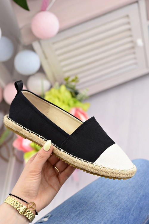 Жіночі чорні лляні еспадрільї Beige Nose Quebo