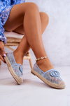 Жіночі мереживні еспадрільї з декором Blue Summer Dream 