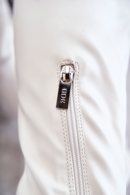 Шкіряні чоботи вище коліна на підборах GOE KK2N4022 Білі