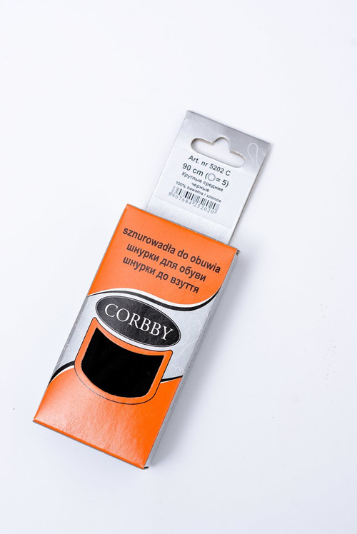 Чорні круглі шнурки від Corbby