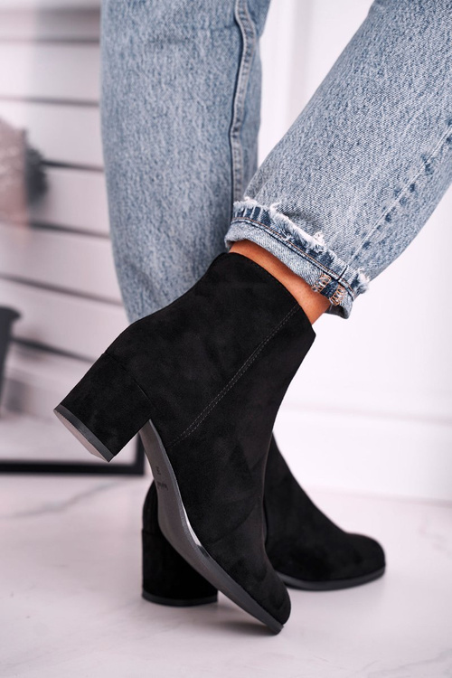 Чоботи жіночі на підборах Sergio Leone чорні BT528