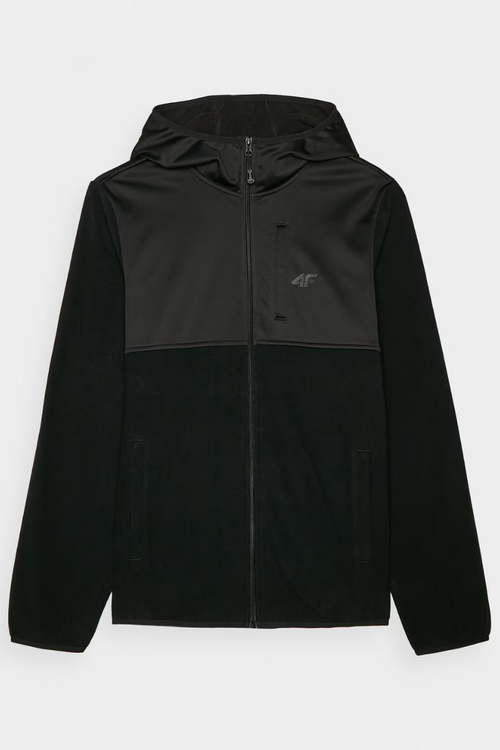 Толстовка з флісу 4F чоловіча 4FAW23TFLEM137-20S чорна