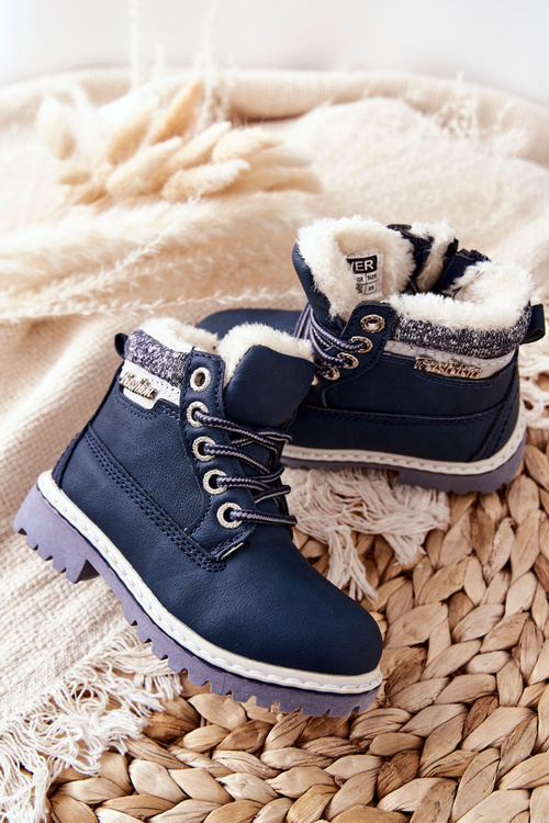 Дитячі утеплені чоботи з хутром Navy Estee