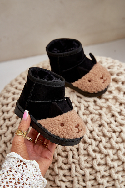 Утеплені дитячі снігові черевики Lamy чорні Esandira