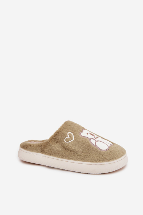 М'які капці з ведмедиком зелений Нораліє