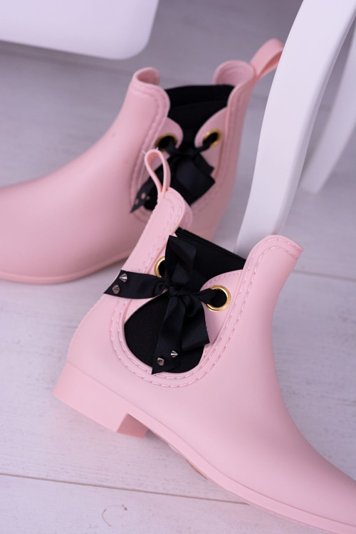 Рожеві матові жіночі тапочки Kalo на шнурівці