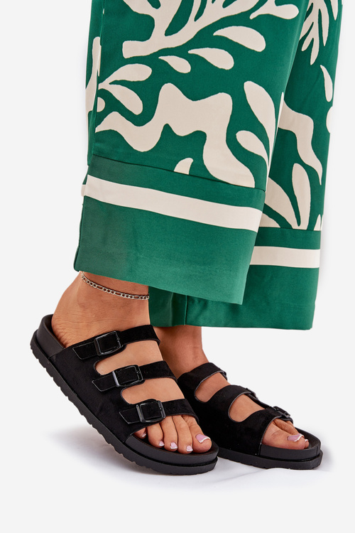 Жіночі Сандалі З Ремінцями І Пряжками Чорні Uliri