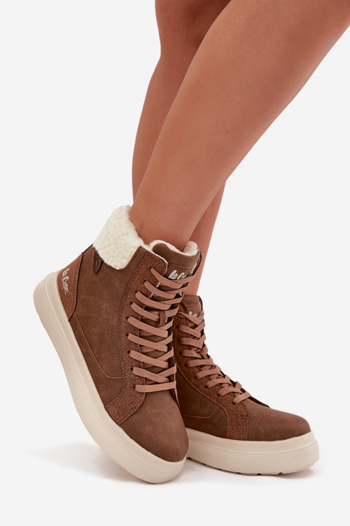 Жіночі зимові черевики з хутром Lee Cooper LCJ-25-01-3735 Коричневі