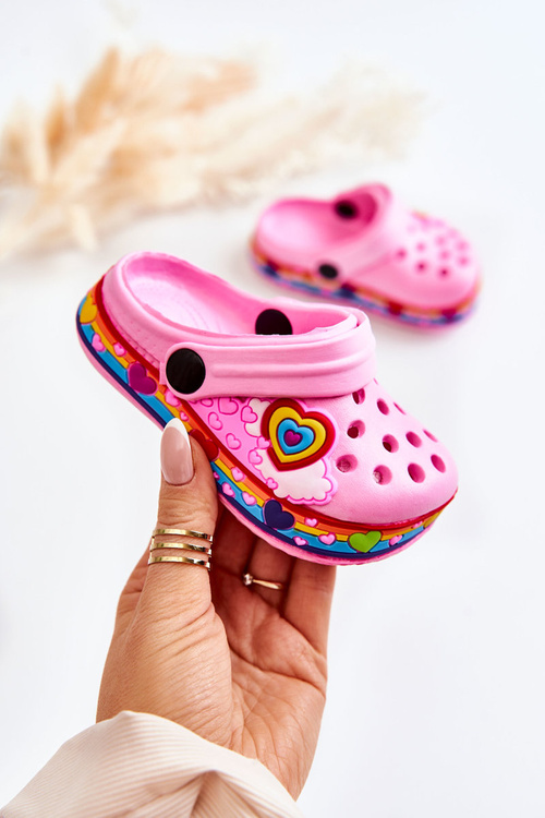 Дитячі тапочки поролонові Crocs Pink Charie