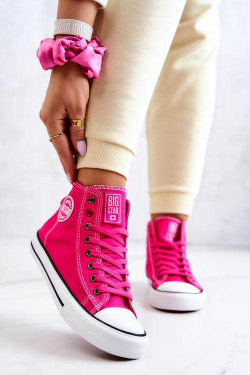 Жіночі високі кросівки Big Star JJ274210 Фуксія