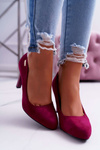 Жіночі туфлі Sergio Leone Campbell, шкіра, темна фуксія, замша та шпилька