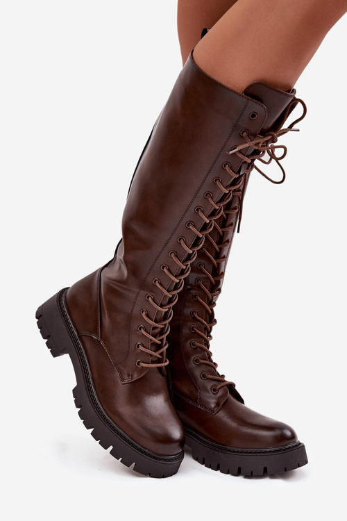 Черевики на Шнурівці Жіночі Шоколад Meliora