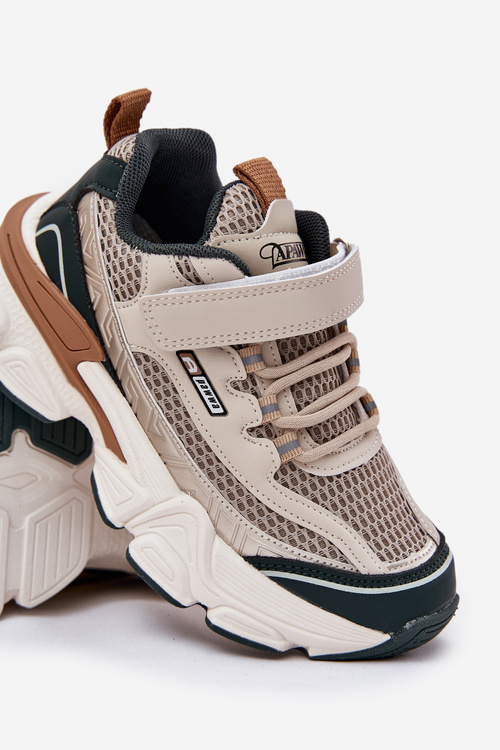 Кросівки Спортивне Взуття Для Дітей На Липучках Бежеві Ronivelle