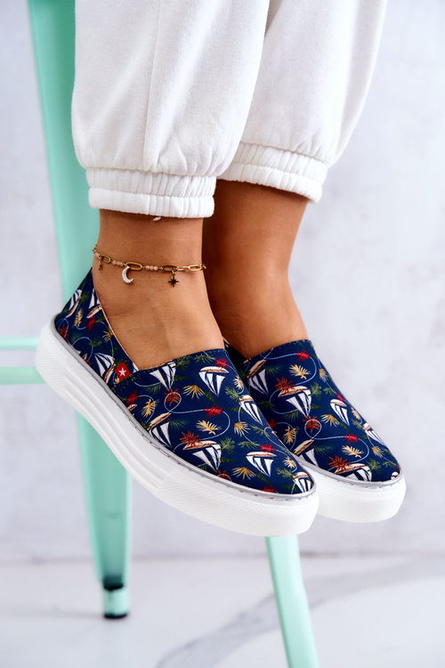 Жіночі кросівки Slip On Memory Foam Big Star JJ276016 Темно-сині